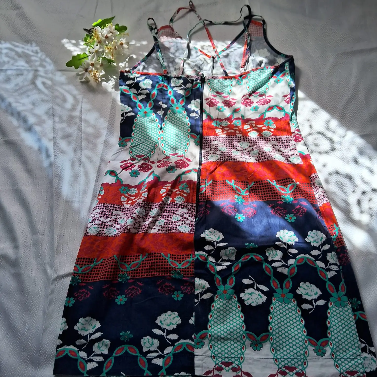 Vestido azul costas